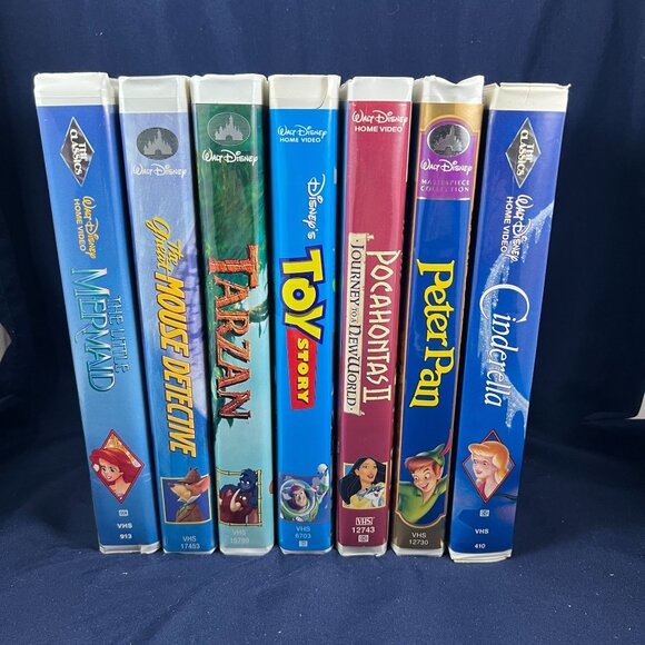 Lot Of 7 Walt Disney Animated Classic VHS Movies Featuring Beloved Favorites Inc - Picture 1 of 5